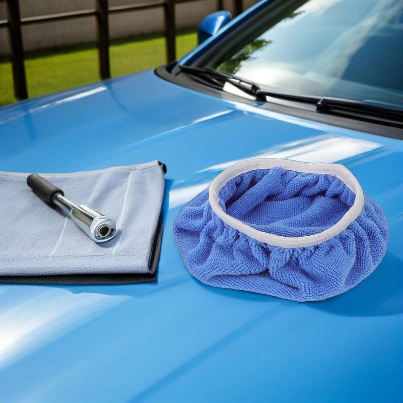 MAGICLULU 16 Pcs Car Polishing Pads Cover Set with Fiber Buffing Bonnets for Auto Waxing and Cleaning, Soft Buffer Pad Fiber Covers Compatible with Vehicle Polishers, Car Care Detailing Kit - Image 3