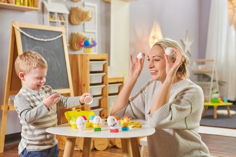 TOMY Toomies Hide & Squeak Eggs Toddler Toys - Matching and Sorting Games - Toddler Sensory Toys for Hand Eye Coordination and Color Recognition - Ages 6 Months and Up - Image 2