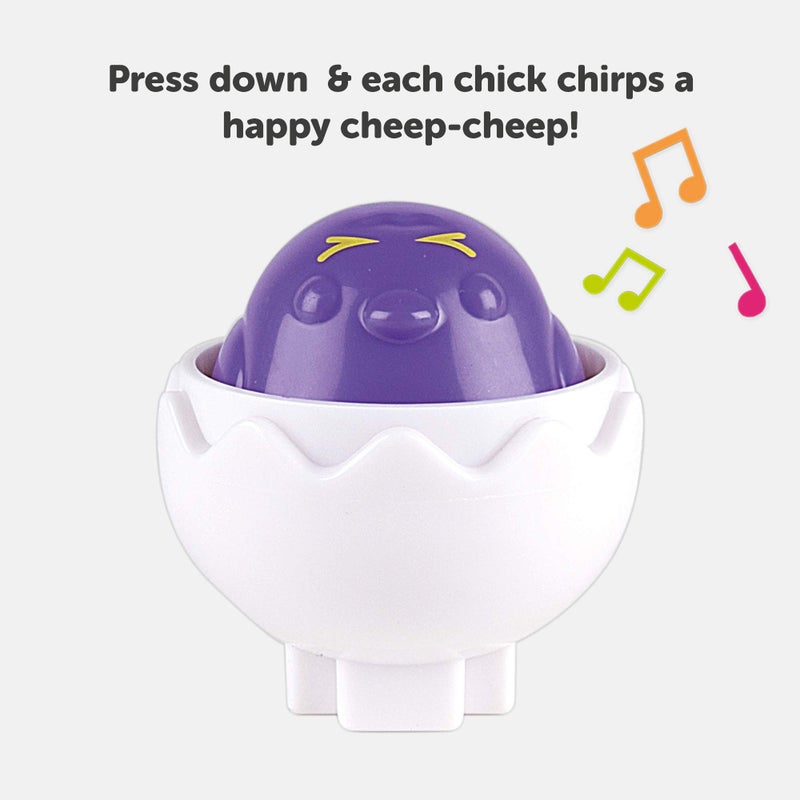 TOMY Toomies Hide & Squeak Eggs Toddler Toys - Matching and Sorting Games - Toddler Sensory Toys for Hand Eye Coordination and Color Recognition - Ages 6 Months and Up - Image 5