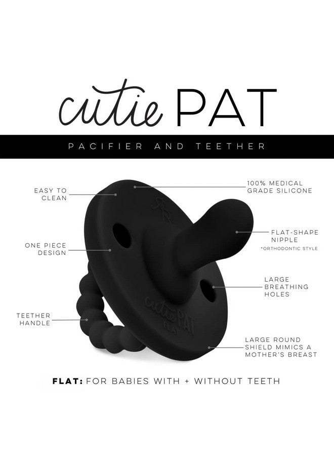 Ryan & Rose Cutie Pat Pacifier Teether (Flat Black) - Image 2