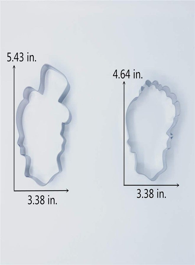 LILIAO Halloween Skull Cookie Cutter Set - 2 Piece - Skull with Hat and Flowers Fondant Biscuit Cutters - Stainless Steel - Image 5