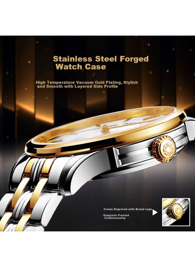 Rosdn 24k Gold Watch Men 999 Pure Gold Pixiu Genuine Diamond Mechanical Watch Men's Brand Watch Swiss Quality Top Ten - Image 3