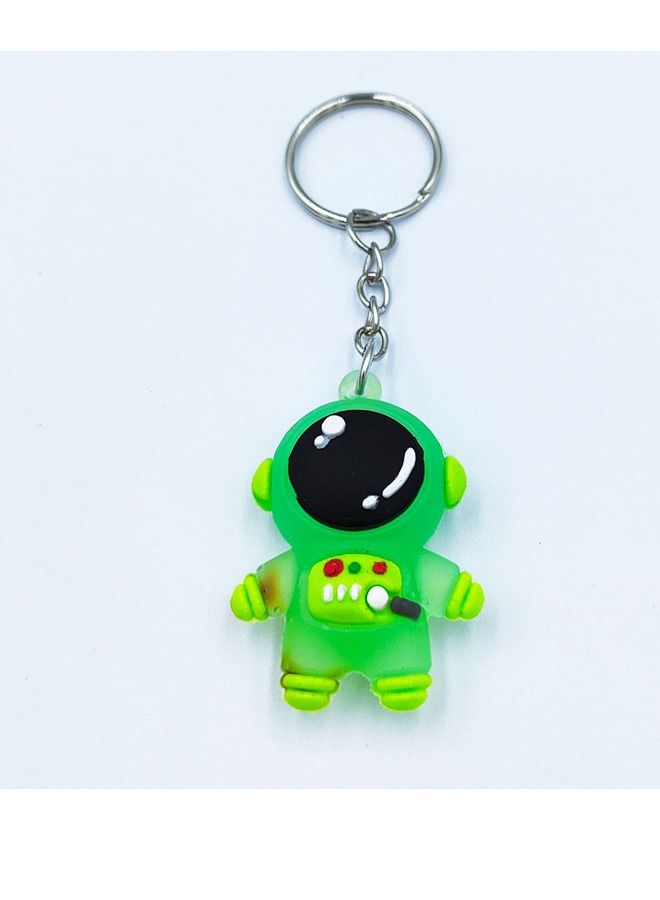 Anime keychain with ribbonDistinguished Cartoon Keychain Cute Accessory Anime Spaceman Keychain Fits Car Purse Bag Cute Creative Gift