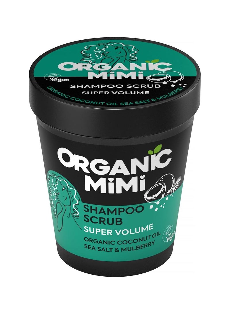 Organic Mimi Super Volume Sea Salt & Mulberry Shampoo Scrub 280g