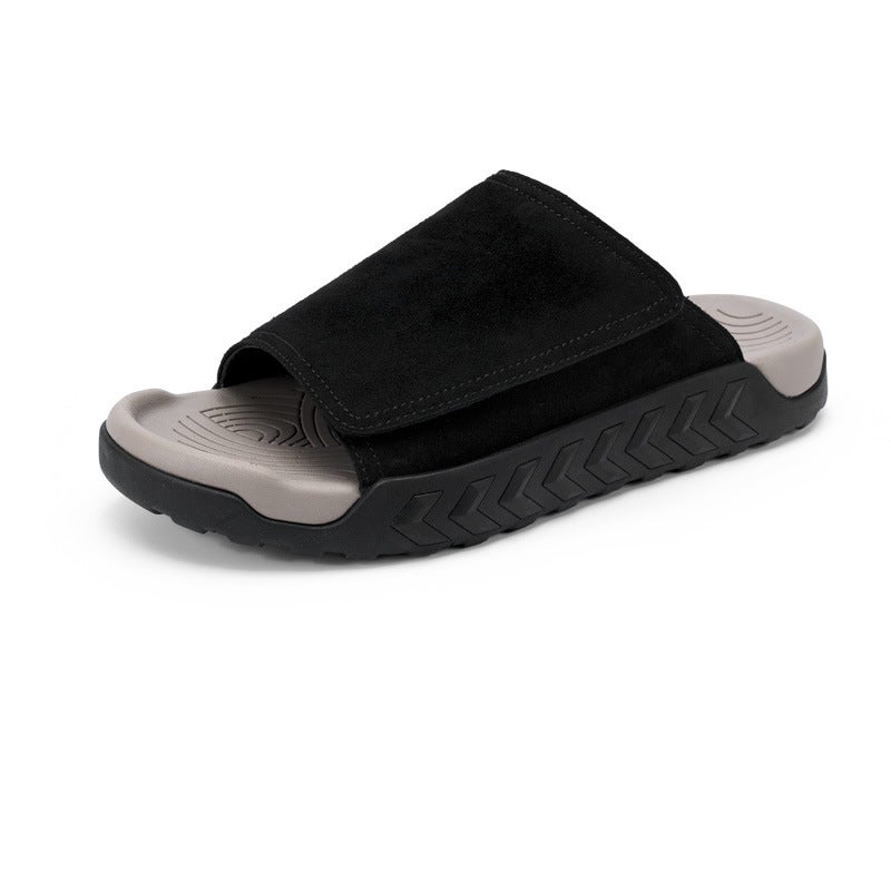 Sandals Plus Size Couple Summer Outdoor Wear 2025 Trendy Non-Slip Soft Bottom Driving Dual-Purpose Leisure Beach Slippers - Image 1