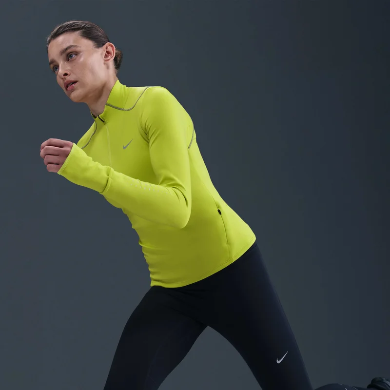 Nike Green Women's Swift Therma-FIT 1/4-Zip Running Top for Women | Best Price UAE