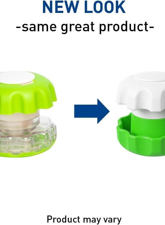 Ezy Dose كسارة حبوب، قاطع وطاحن، للاستخدام اليومي، قطع الحبوب بأمان، الفيتامينات، الأقراص، قطع دقيقة وسهلة، شفرة من الفولاذ المقاوم للصدأ، حجرة تخزين، الألوان قد تختلف، صغيرة، خالية من BPA - Image 2