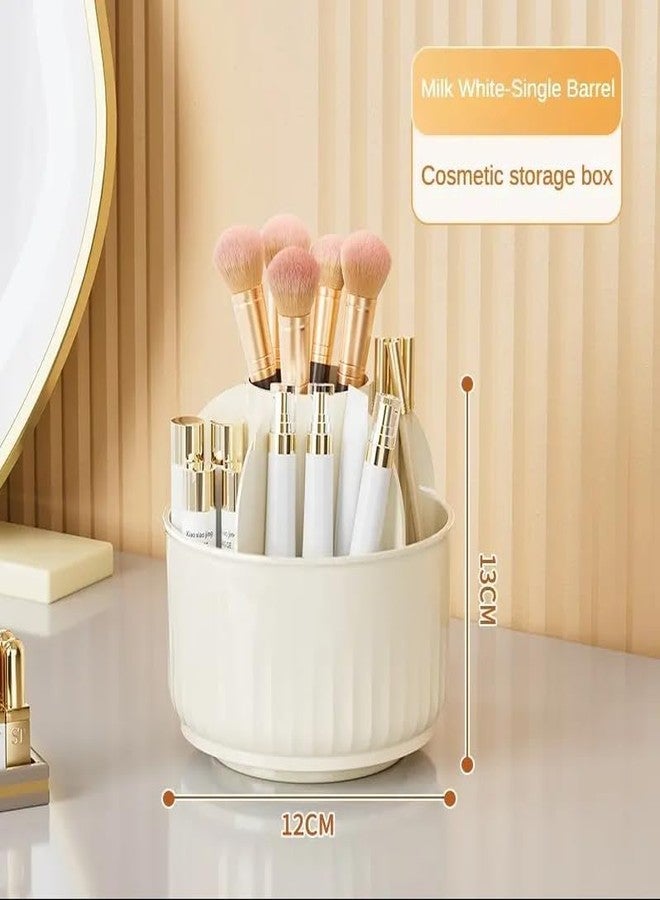Swejos Rotating Makeup Organizer, Large Cosmetic Storage Case with 360 Degree Rotating Organizer, 9 Slot Makeup Brush Holder, Beauty Makeup Organizer for Bathroom, Countertop, Vanity (2 Layer) - Image 3