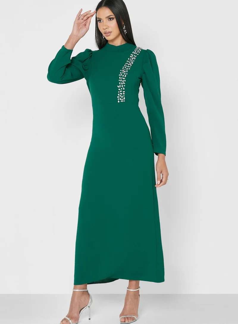 Khizana Emerald Evening Dress