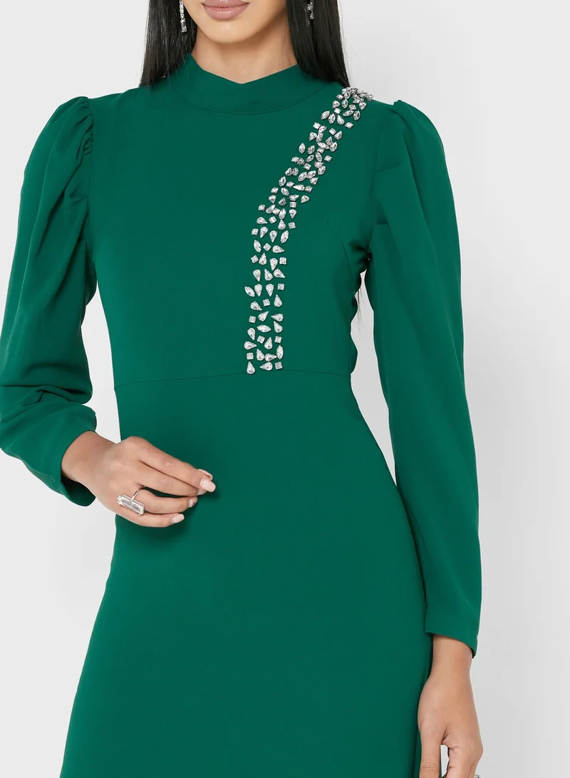 Khizana Emerald Evening Dress