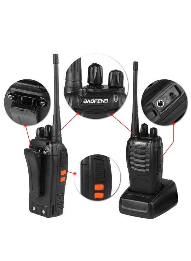 Premium 888s FM Two Way Radios Long Range Durable Build Easy to Use Ideal for Outdoor Activities Events Travel Rechargeable Clear Communication
