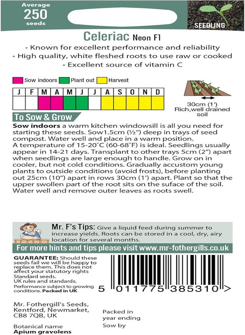 GGOOT - Vegetable - Celeriac - Neon F1-250 Seeds - Image 2