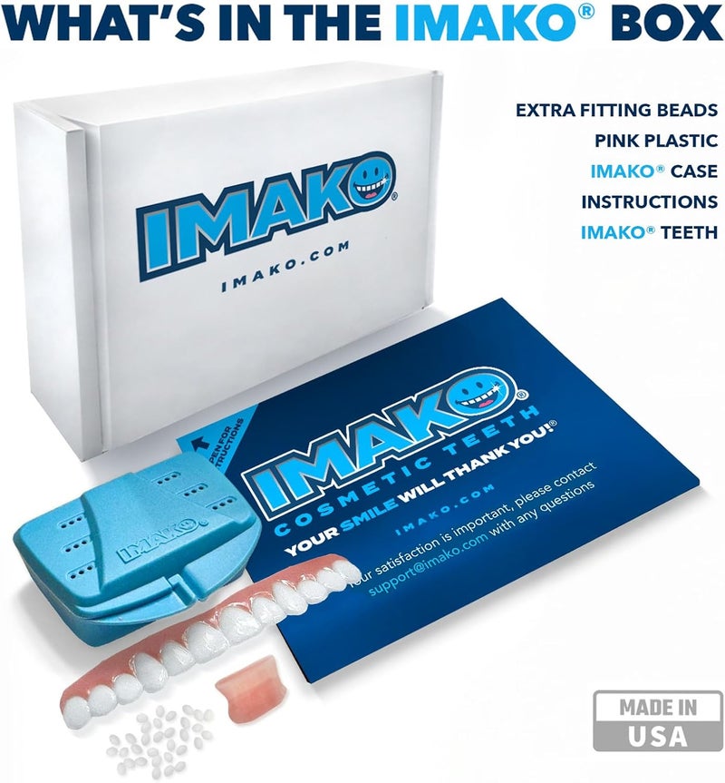 Imako Premium Cosmetic Uppers 1 Pack Small Bleached White DIY Smile Makeover Made in USA - Image 4