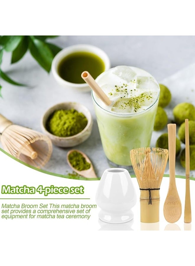 هوميفاي مجموعة خفاقات ماتشا بحامل سيراميكي، مجموعة ماتشا يابانية مع خفاق بامبو لشاي الماتشا، مجموعة شاي الماتشا التقليدية لمحبي الماتشا (100 شوكة) - Image 2
