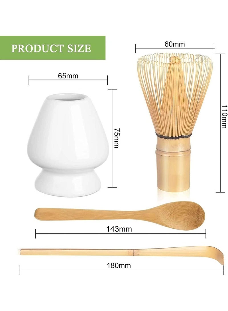هوميفاي مجموعة خفق الماتشا - خافق الماتشا (تشاسين)، الملعقة التقليدية (تشاشاكو)، ملعقة الشاي، حامل خافق من السيراميك، مجموعة الماتشا البامبو المثالية - Image 5