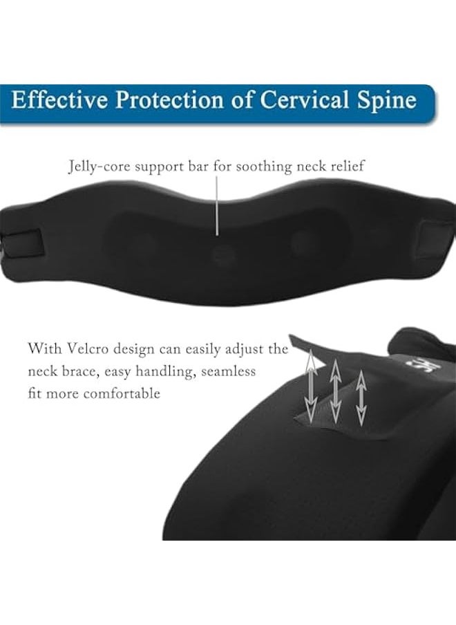 TRASSLE Neck Brace for Snoring, Cervical Collar for Sleeping, Neck Support Brace for Neck Pain Relief, Wraps Keep Vertebrae Stable and Aligned for Relief of Cervical Spine Pressure  - Image 4