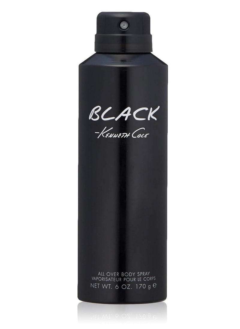 Kenneth Cole Kenneth Cole Black Body Spray Cologne for Men, 6.0 Fl. Oz. (Pack of 1) 