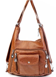 SYOSI Women Handbags Hobo Bag Tote Bags Shoulder Soft Washed Leather Multifunctional Messenger  - Image 1