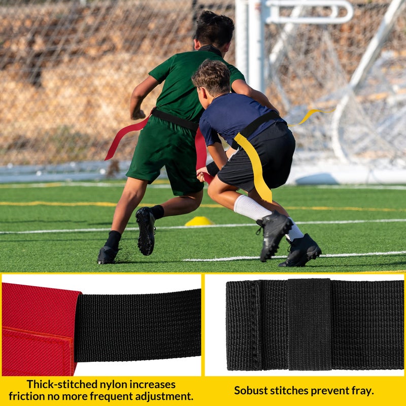 MIUONO Flag Football Belts, Flag Football Set for Adults Kids and Youth, Flag Football Flags for 14 Players Training and Competition Equipment - Image 5