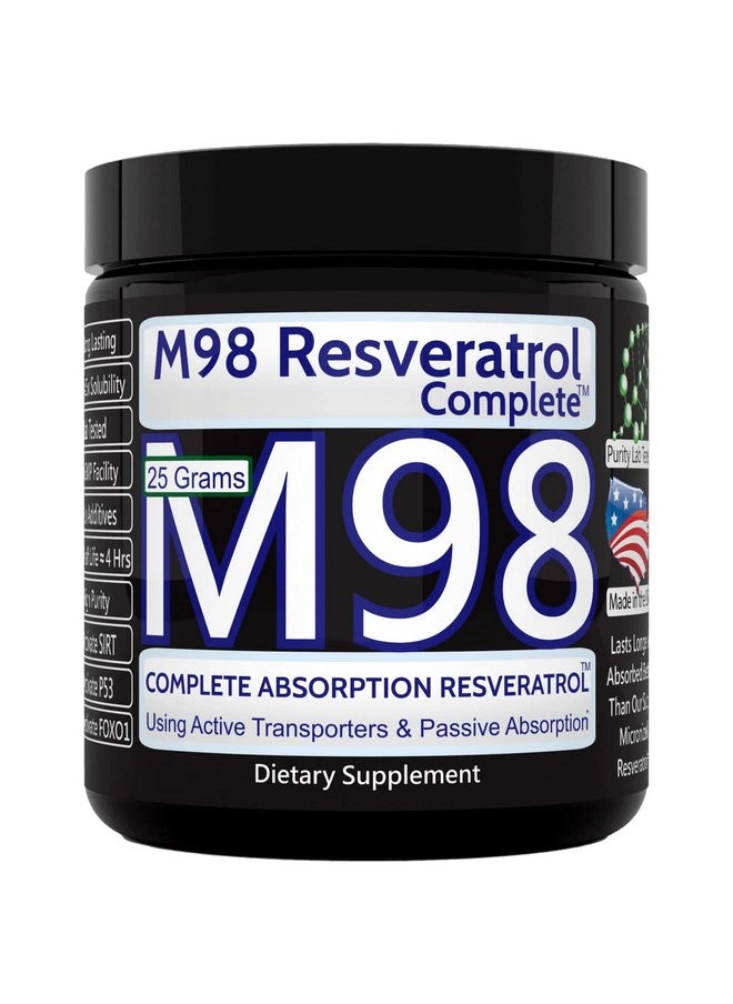 REVGENETICS - M98 Resveratrol Complete (M98-Rc) - Better Than Super Micronized - Pure Powder - 25 Grams - Image 1