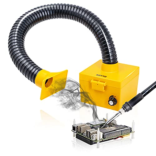 KOTTO Strong Suction Smoke Absorber for Soldering, Welding, 3D Printing - Extractor with Carbon or HEPA Filter [Updated, Hose Pre-Attached] - Image 1