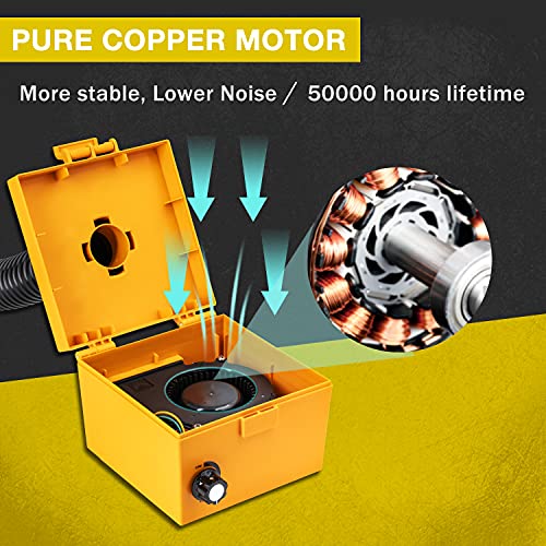KOTTO Strong Suction Smoke Absorber for Soldering, Welding, 3D Printing - Extractor with Carbon or HEPA Filter [Updated, Hose Pre-Attached] - Image 4