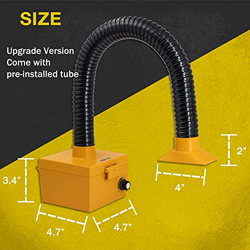 KOTTO Strong Suction Smoke Absorber for Soldering, Welding, 3D Printing - Extractor with Carbon or HEPA Filter [Updated, Hose Pre-Attached] - Image 3
