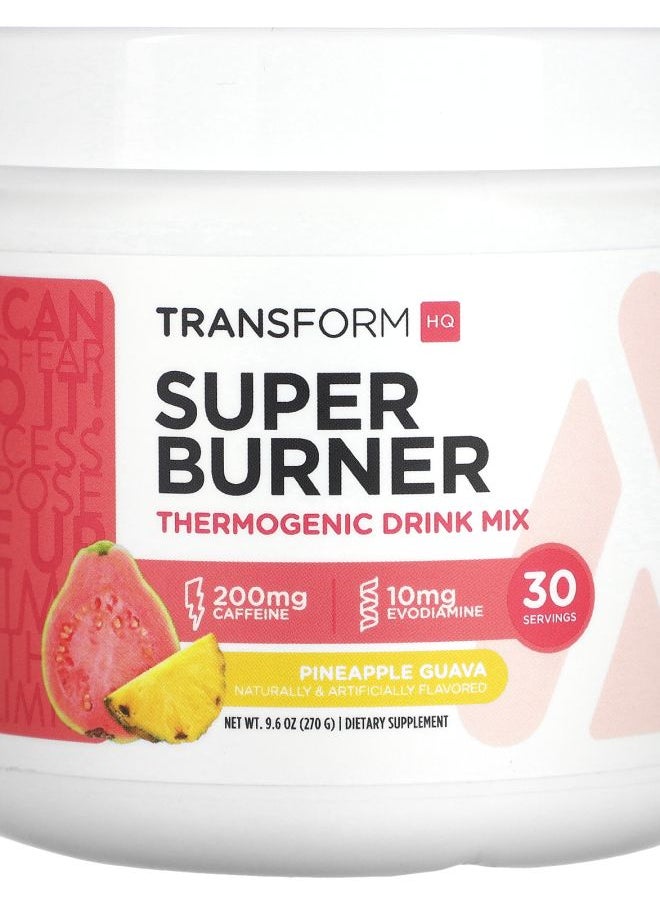 TransformHQ Super Burner Thermogenic Drink Mix Pineapple Guava 9.6 oz (270 g) 