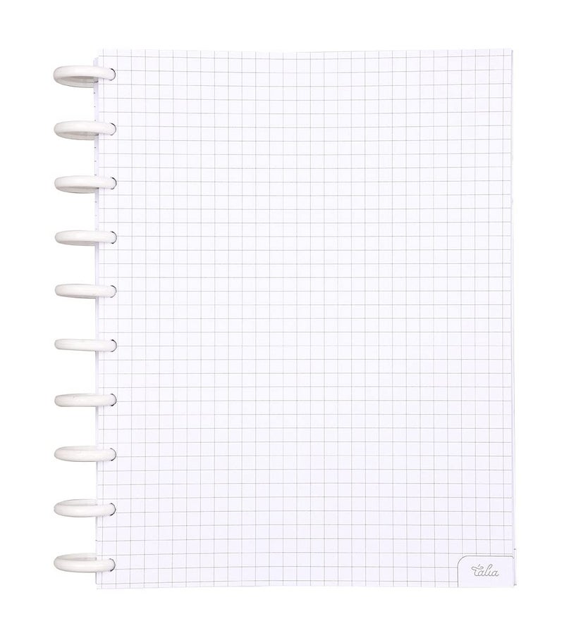 Talia Discbound Notebook Refills (Midsize (7.5in x 9.75in), Grid Pages) - Image 2