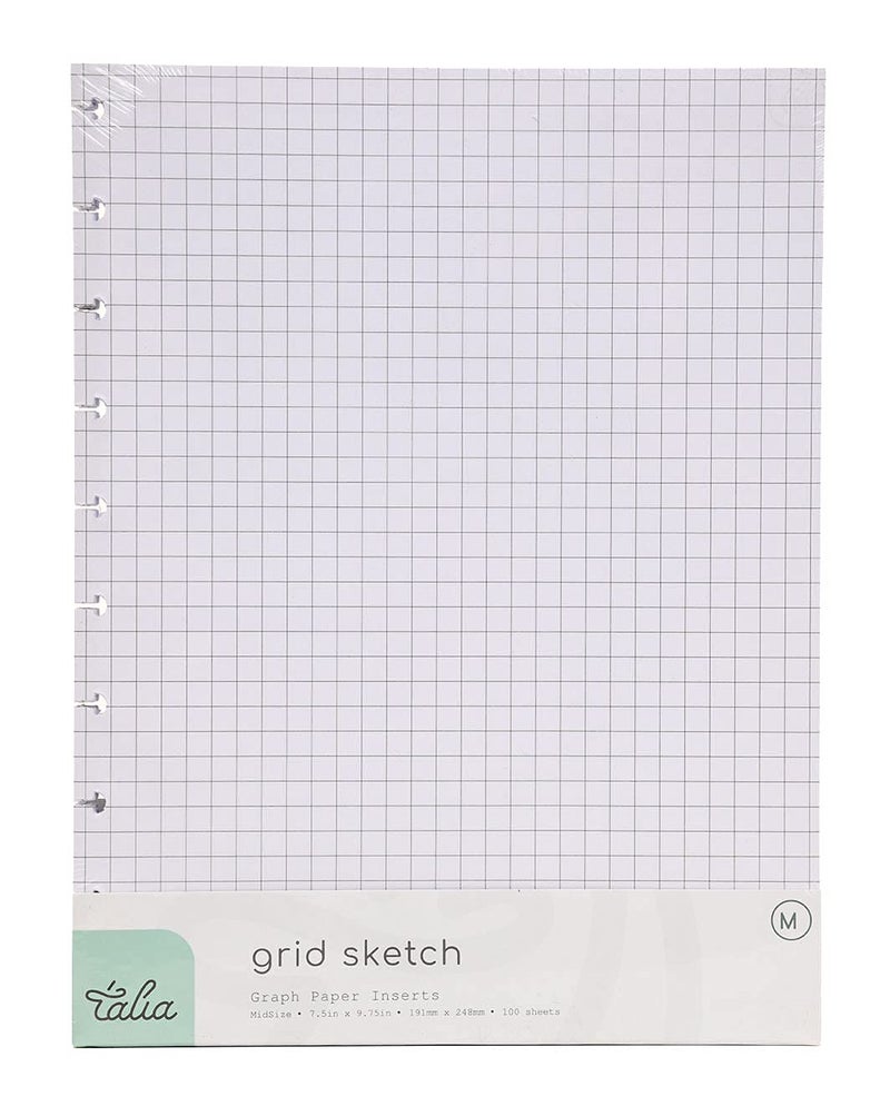 Talia Discbound Notebook Refills (Midsize (7.5in x 9.75in), Grid Pages) - Image 5