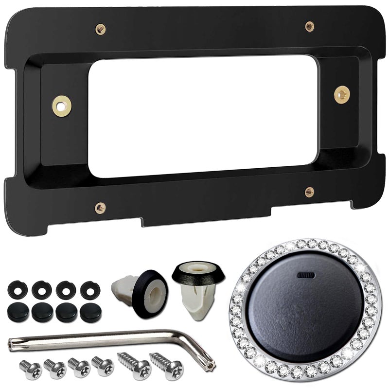 ZXFOOG Rear License Plate Holder Bracket for BMW 12 35 6 X Series 328i 323i 528i M3 Mini Cooper Bumper Trunk Car Tag Frame with Screws Replace 51187160607 511882380615 - Image 3