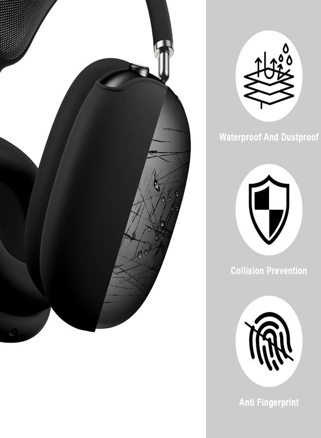 Youtec جراب سيليكون من Youtec لسماعات AirPods Max - غطاء مضاد للخدش لسماعات الأذن، وأغطية الأذن، وعصابة الرأس - ملحقات حماية ناعمة لسماعات Apple AirPods Max (أسود) - Image 2