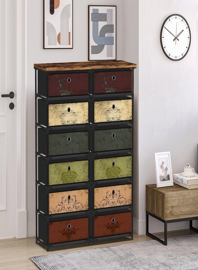 VASICAR 6 Drawers Storage Organizer Cabinet, Decorative Storage Chest, Small Dresser, Stand Nightstand for Bedroom, Living Room, Closet, Entryway, Hallway, Nursery, Dorm - Image 2