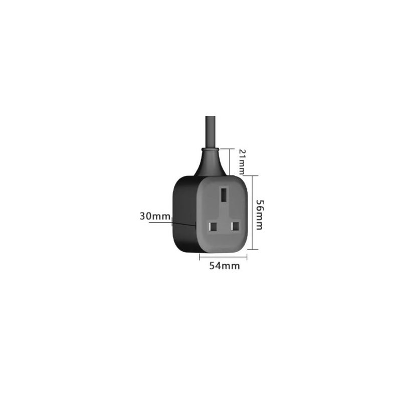 1 Way Gang Extension Lead 13 Amp Single Socket UK 3 Pin Fused Plug Male to Female Travel Home Office Use Extension Cord Power Strip - Image 4