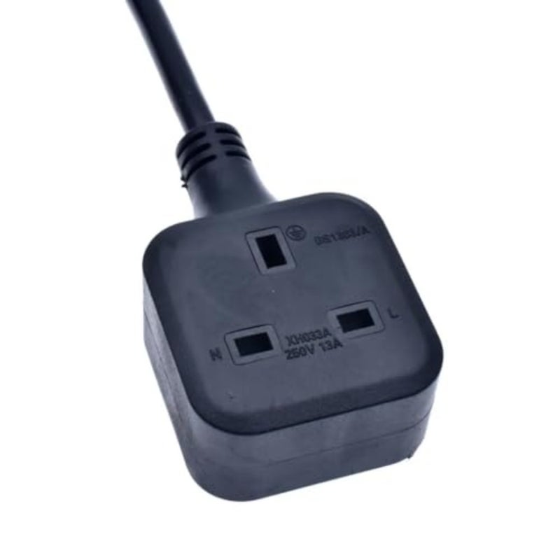 1 Way Gang Extension Lead 13 Amp Single Socket UK 3 Pin Fused Plug Male to Female Travel Home Office Use Extension Cord Power Strip - Image 3