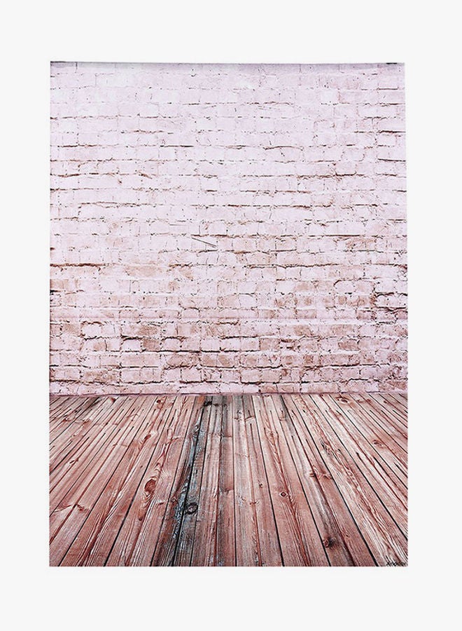 NIBEMINENT Brick Wooden Floor Pattern Studio Background Multicolour - Image 2