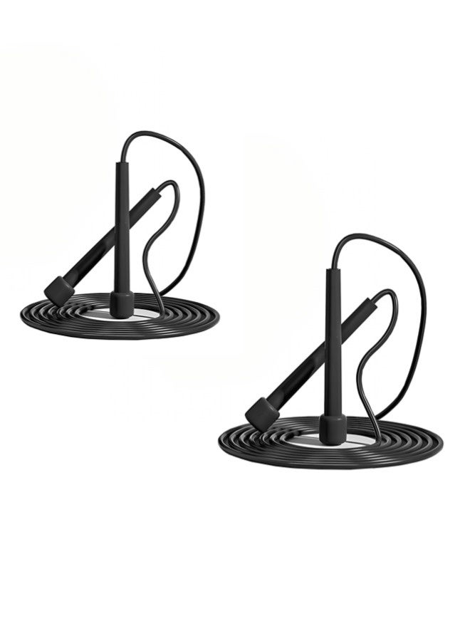 ShebSheb 2 Pack Jump Rope for Fitness, Speed Rope Skipping Rope for Men, Kids and Women, Jumping Rope for Workout, Tangle-Free PVC Long Jump Rope Set, Adjustable Exercise Jumping Rope for Adult  - Image 1
