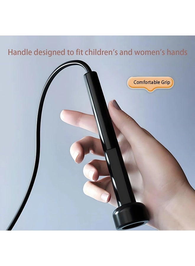 ShebSheb 2 Pack Jump Rope for Fitness, Speed Rope Skipping Rope for Men, Kids and Women, Jumping Rope for Workout, Tangle-Free PVC Long Jump Rope Set, Adjustable Exercise Jumping Rope for Adult  - Image 4