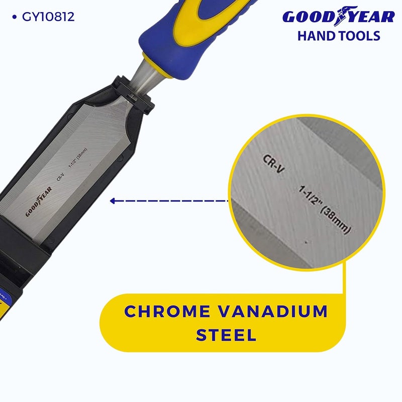 Good Year Metal Chisel with Striking Head (Silver) (GY-10812), 1-1/2 inch - Image 4