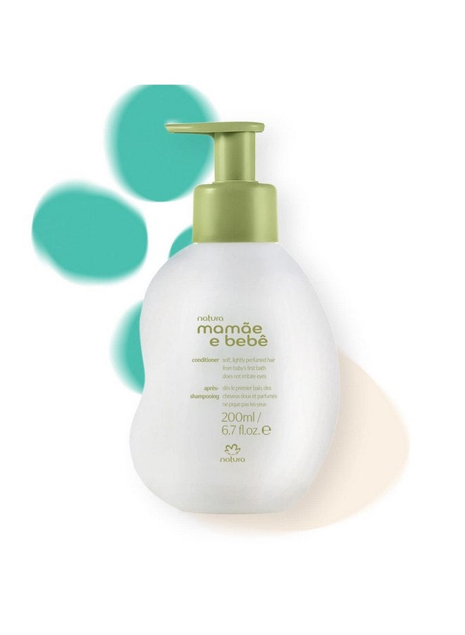 natura - Mamãe e Bebê Baby Conditioner - Untangle & Soften Baby Hair - 100% Vegan - Self-Preserving Formula - 97% Natural Origin - All Skin Types - Cruelty Free - Baby Essentials - 6.7 fl oz (200ml) - Image 1