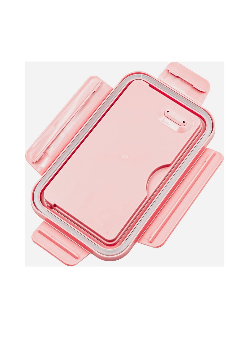 British Chef Lunch Box & Cutlery Fork Spoon, Leak Proof 2 compartments 1100ml Capacity, Meal Prep Container Box for Adults Kids Students Office Microwave Safe - Image 4