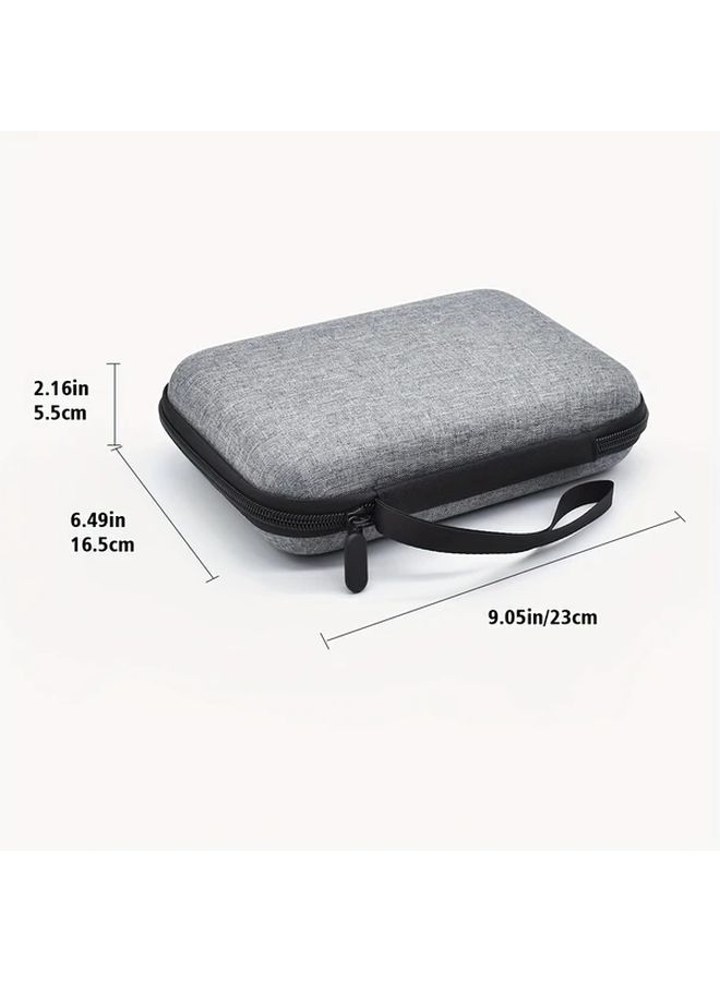 Grey Heavy Duty EVA Hard Shell Storage Case For Travel Gaming Console Protection With Organizer Compartments Secure Zipper Closure Reinforced Handle Travel And Gaming Setup Protection - Image 3