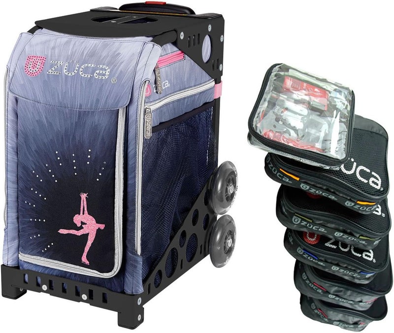ZUCA ZUCA Ice Dreamz Lux Sport Insert Bag with Black Frame and Special Set of 5 Packing Pouches  Toiletry Bag Bundle - Image 1