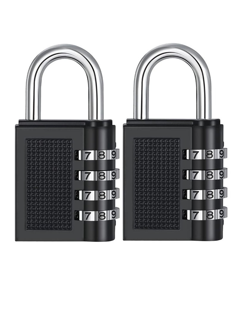 4 Digit Combination Lock Resettable Dial Combination Locker Lock for Gym and School Weatherproof Outdoor Hasp Combination Lock for Door Gates - Image 1