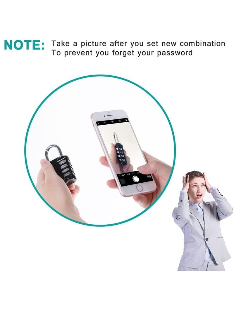 4 Digit Combination Lock Resettable Dial Combination Locker Lock for Gym and School Weatherproof Outdoor Hasp Combination Lock for Door Gates - Image 5