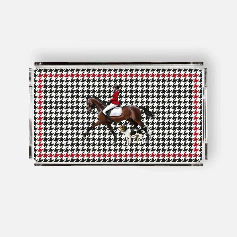 Equestrian Red Jacket 38x23 Acrylic Tray