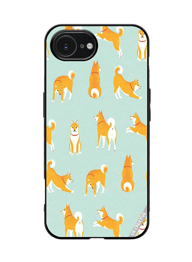 VR CREATIVE Protective Case Cover For Apple iPhone 16e Shib Inu Design Multicolour