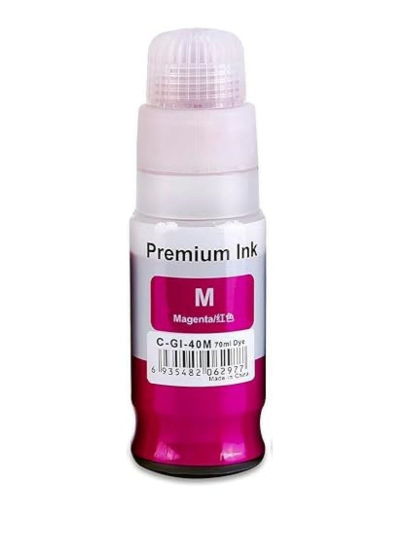 GI-40 Ink Bottle Ink Replacement for PIXMA G6040 G5040 GM2040 G7040 GM4040 Printer Magenta