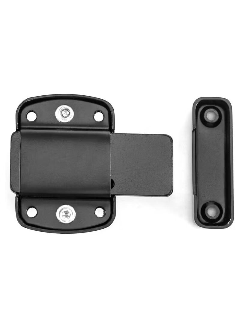 Rotating Bolt Latch هو قفل باب من الفولاذ المقاوم للصدأ وتشطيب مصقول باللون الأسود، مريح للاستخدام على مختلف الأبواب - Image 4