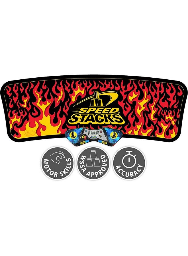 SPEED STACKS | G5 Black Flame Stackmat (Timer And Mat) | Accuracy To 0.001 Seconds, Batteries Included | Endorsed By Sport Stacking And Cubing Associations